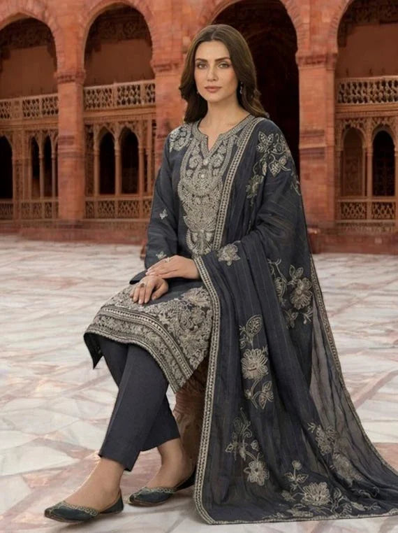 Aizal By Nayab Embroidered Lawn Subrang Collection 2026 (D-07)
