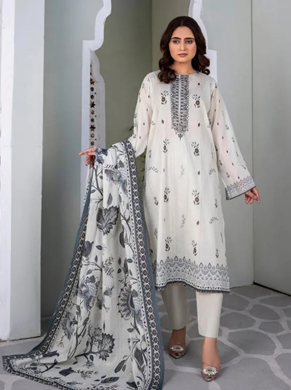 Alishba Classic Lawn Collection 2025 by Ravi Cloth (D-01)
