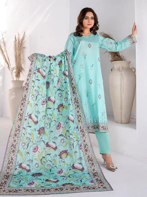 Alishba Classic Lawn Collection 2025 by Ravi Cloth (D-02)