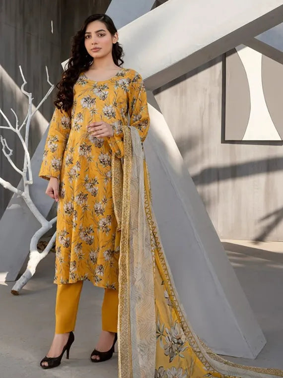Alishba Printed Lawn Collection 2025 by Ravi Cloth (D-07)