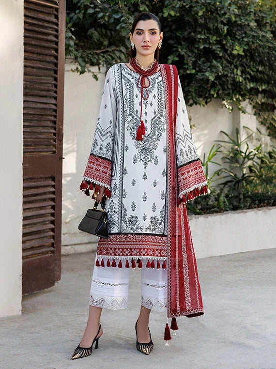 Alizeh Embroidered Printed Lawn Collection 2026 (AF-EL-7056-Kelly)