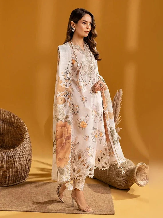 Alizeh Embroidered Printed Lawn Collection 2026 (AF-EPL-7003-Hiza)