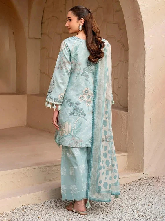 Alizeh Embroidered Printed Lawn Collection 2026 (AF-EPL-7030-Fawn)