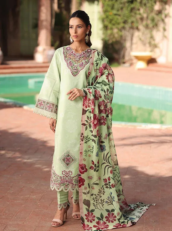 Alizeh Festive Embroidered Printed Lawn Collection 2025 (7034-NUMA)