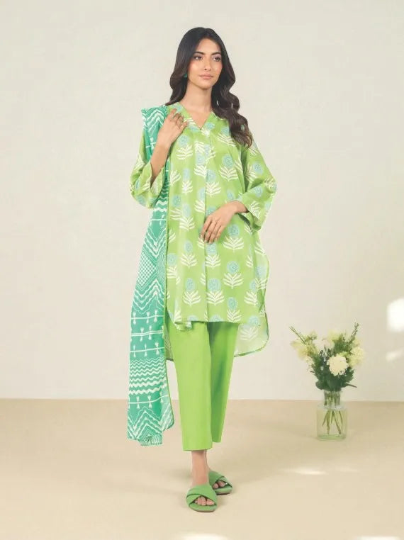 Alkaram Printed Khaddar Collection 2025 (MSB-1-25-2-LIGHT GREEN)