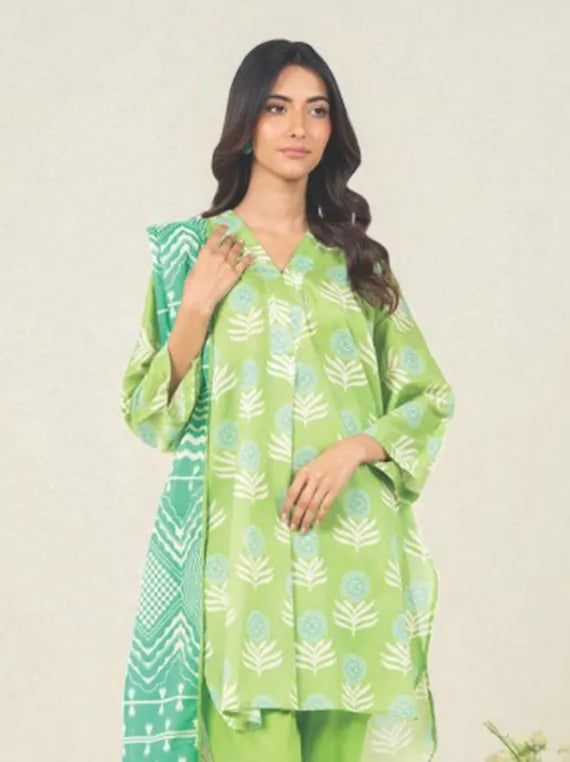Alkaram Printed Khaddar Collection 2025 (MSB-1-25-2-LIGHT GREEN)
