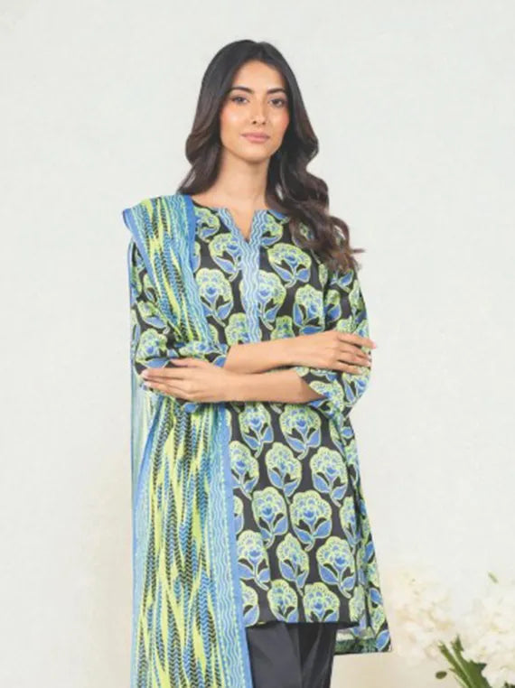 Alkaram Printed Khaddar Collection 2025 (MSB-12-25-2-BLACK)