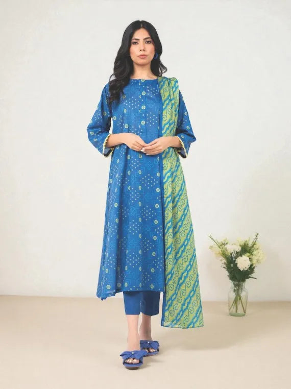 Alkaram Printed Khaddar Collection 2025 (MSB-20-25-2-BLUE)