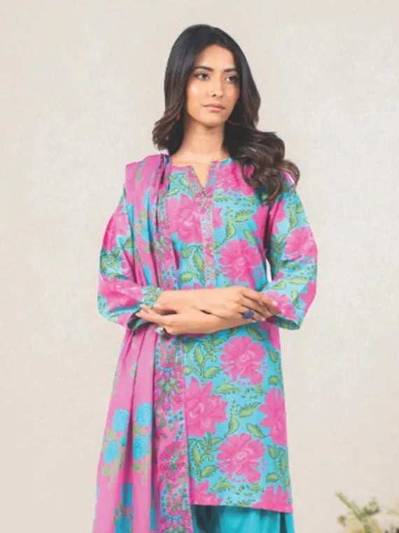 Alkaram Printed Khaddar Collection 2025 (MSB-34-25-2-TURQUOISE)
