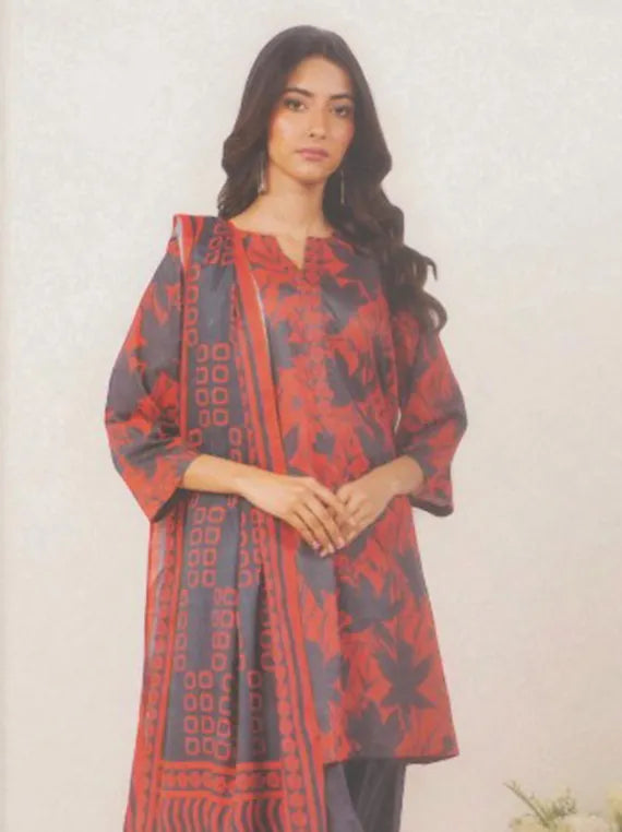 Alkaram Printed Khaddar Collection 2025 (MSB-39-25-2-RED)