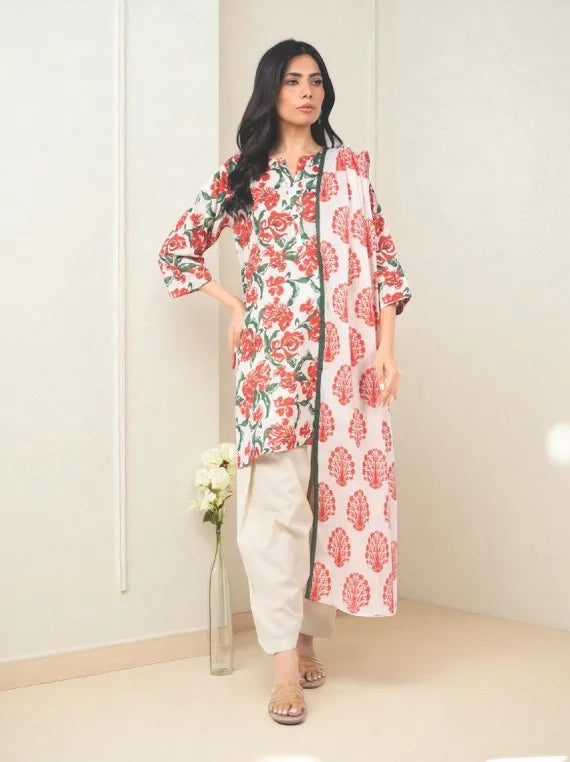 Alkaram Printed Khaddar Collection 2025 (MSB-43-25-2-CREAM)