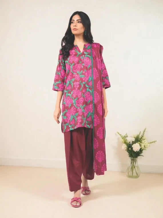 Alkaram Printed Khaddar Collection 2025 (MSB-43-25-2-RED)