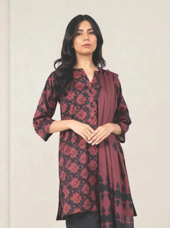 Alkaram Printed Khaddar Collection 2025 (MSB-48-25-2-RED)