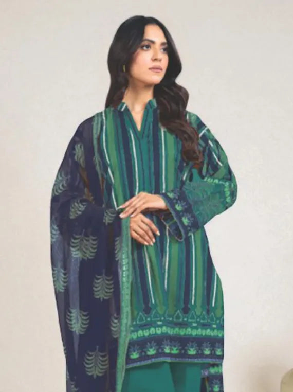Alkaram Printed Khaddar Collection 2025 (SS-19-24-2-GREEN)