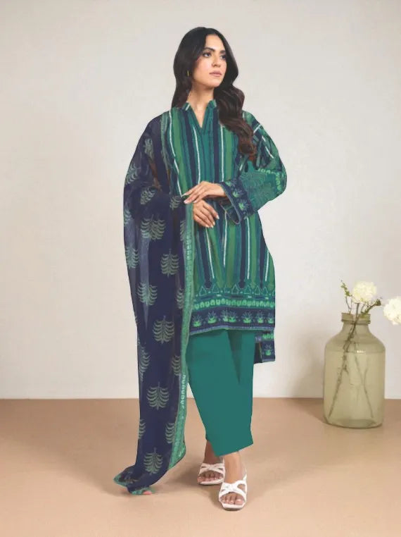 Alkaram Printed Khaddar Collection 2025 (SS-19-24-2-GREEN)