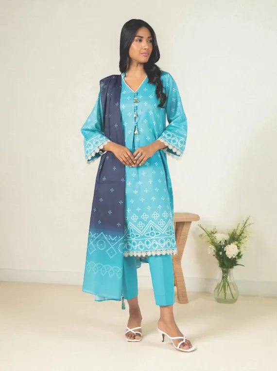 Alkaram Printed Khaddar Collection 2025 (SS-44.1-25-2-BLUE)