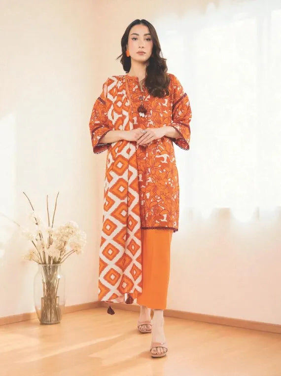 Alkaram Printed Khaddar Collection 2025 (SS-62-25-2-ORANGE)