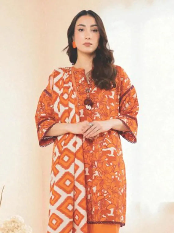 Alkaram Printed Khaddar Collection 2025 (SS-62-25-2-ORANGE)