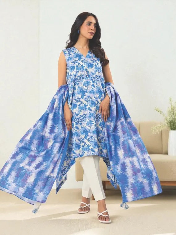 Alkaram Printed Khaddar Collection 2025 (SS-77-25-2-BLUE)