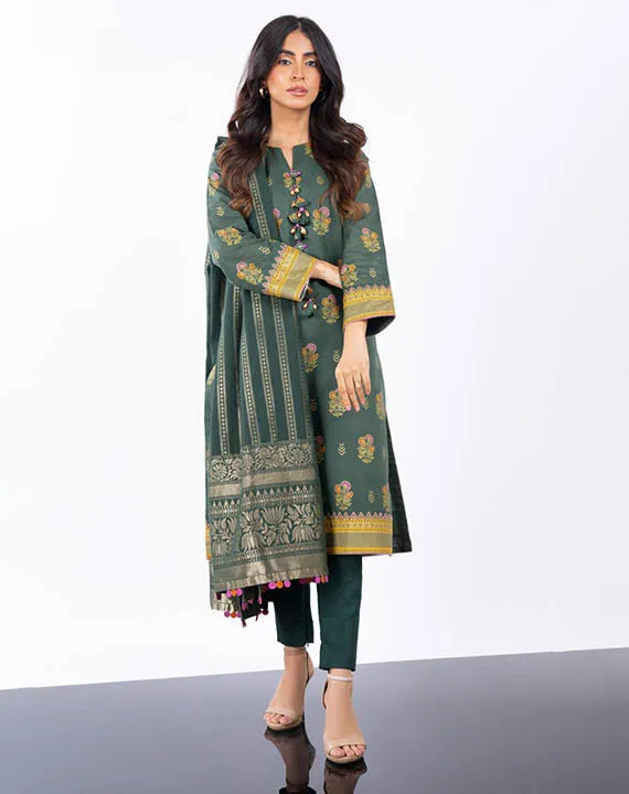 Alkaram Luxe Winter Collection 2025 (FW-50.1-23-GREEN)