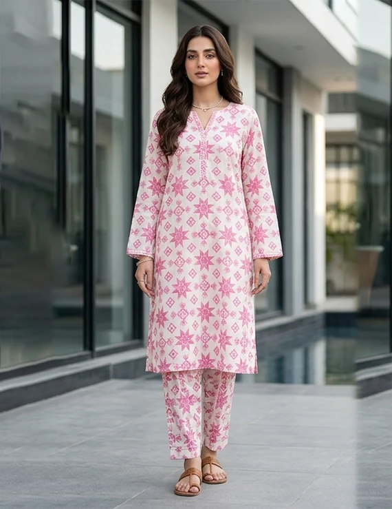 All Over Pattern Printed Lawn Edit 2026 Vol-FA55 (D-03)
