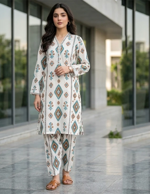 All Over Pattern Printed Lawn Edit 2026 Vol-FA55 (D-05)