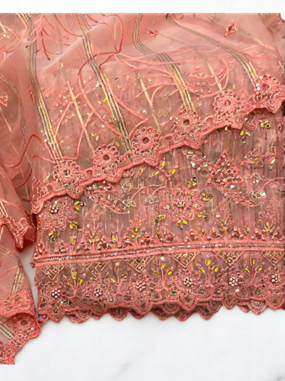 All Over Cutdana Handmade Organza Edit25 Vol-IQ97 (IQ97-06)
