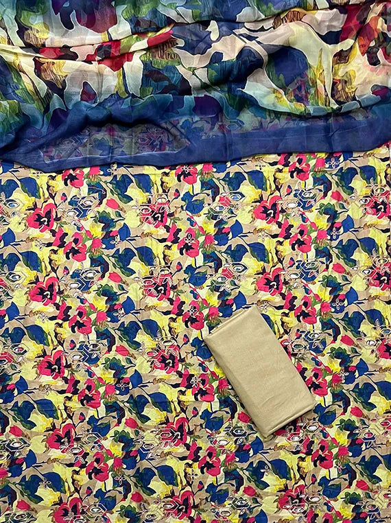 All Over Embroidered Printed Lawn Collection 2025 (MJ-06)
