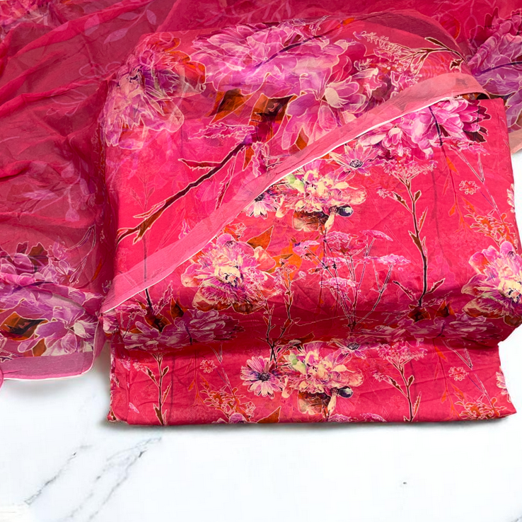 All Over Floral Bloom Print Lawn Edit25 Vol-MD06 (MD06-02)