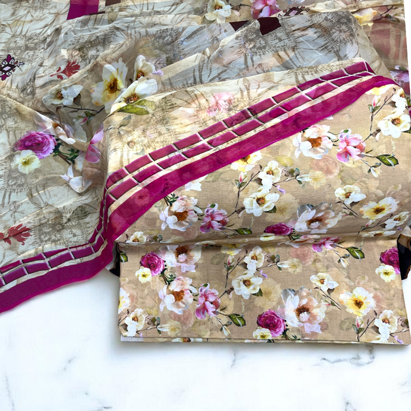 All Over Floral Bloom Print Lawn Edit25 Vol-MD06 (MD06-12)