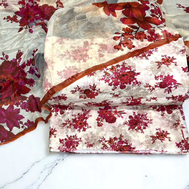 All Over Floral Bloom Print Lawn Edit25 Vol-MD06 (MD06-14)