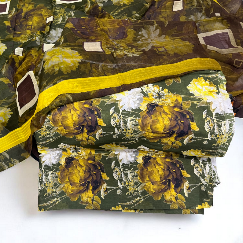 All Over Floral Bloom Print Lawn Edit25 Vol-MD06 (MD06-18)
