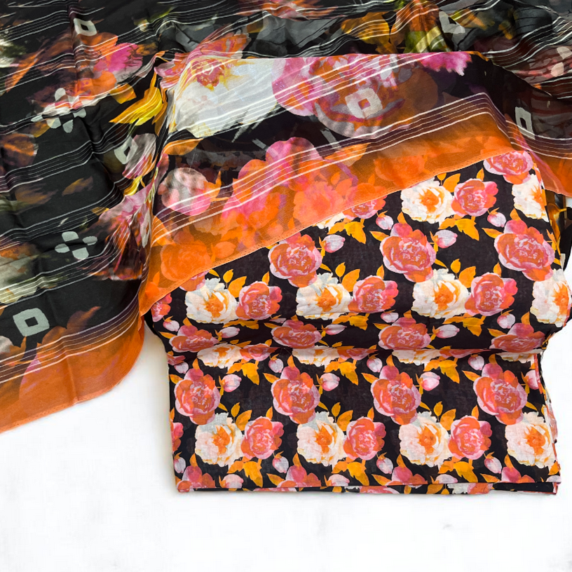 All Over Floral Bloom Print Lawn Edit25 Vol-MD06 (MD06-21)