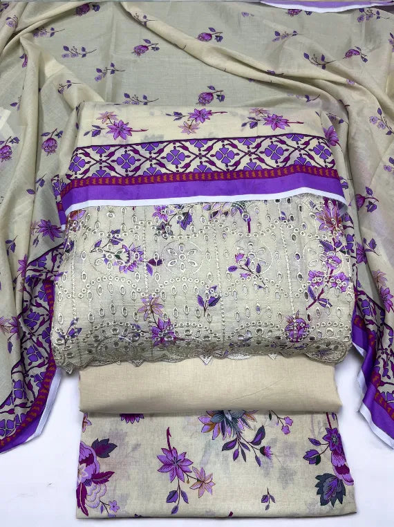 All Over Printed Chikenakari Lawn Edit25 Vol-25DA78 (25DA78-08)