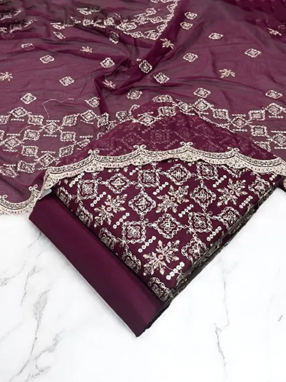 All Over Signature Embroidered Lawn Drop 2025 (25DA88-07)