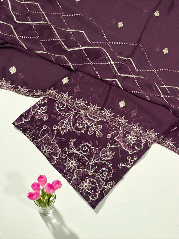 Allure Charm Fully Embroidered Chiffon Edit25 (IQ-174-02)
