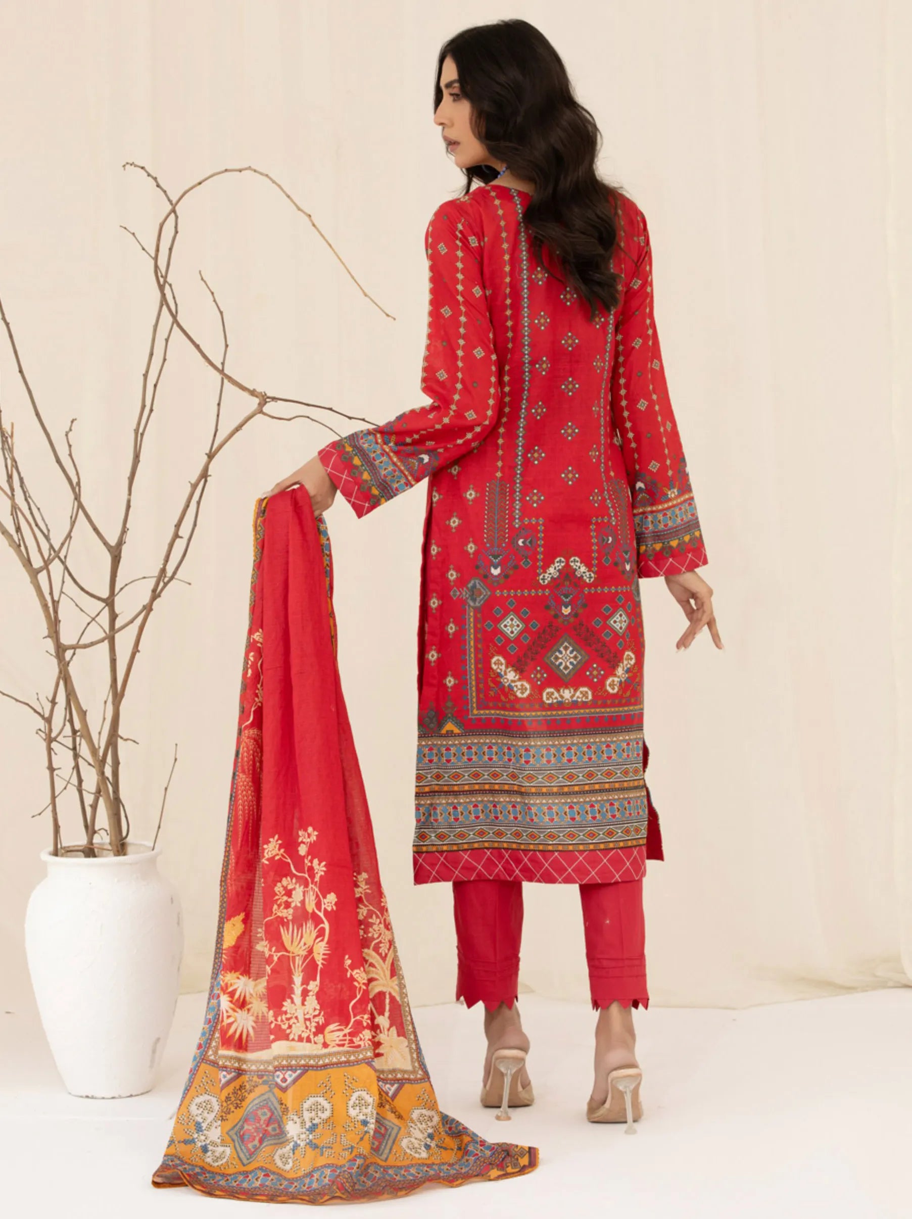 Almish Embroidery Slub Lawn Collection 2024 By Jasper (JO-401)