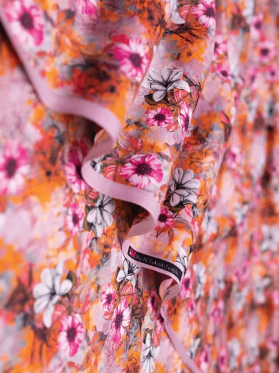 Alzohaib Allover Printed Cambric Collection 2024 (D-02)