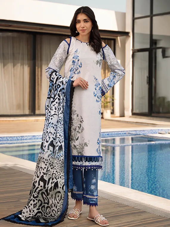 Alzohaib Luxury Lawn Prints Collection 2025 (AZP-25-02)