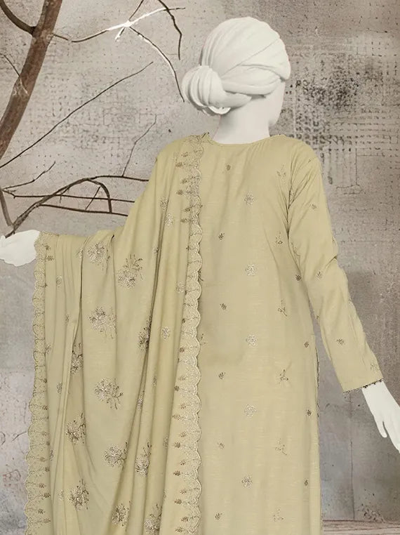 Amal by ABC Embroidered Slub Peach Collection 2025 (D-01)