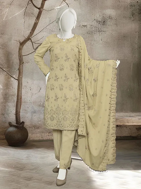 Amal by ABC Embroidered Slub Peach Collection 2025 (D-01)