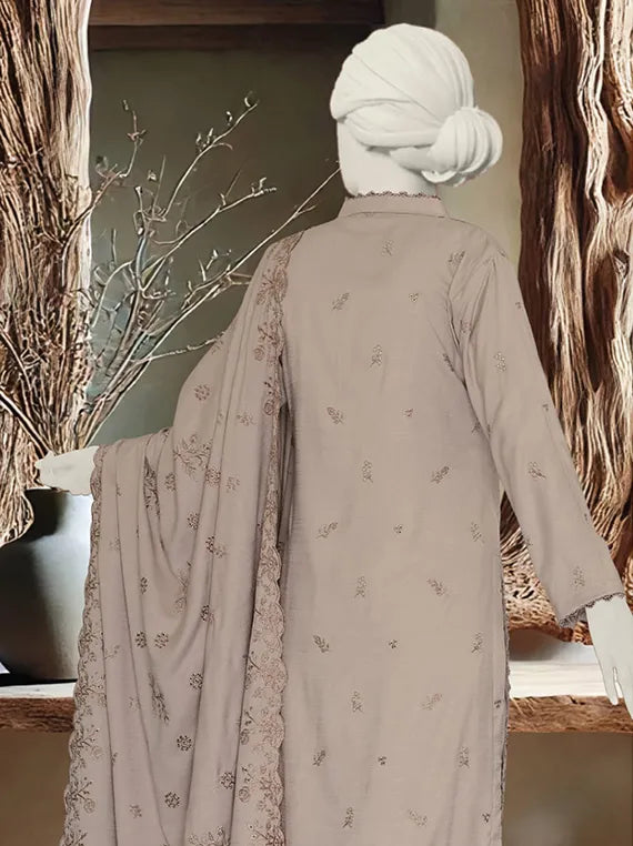 Amal by ABC Embroidered Slub Peach Collection 2025 (D-02)
