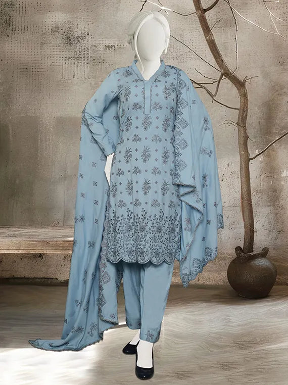 Amal by ABC Embroidered Slub Peach Collection 2025 (D-03)
