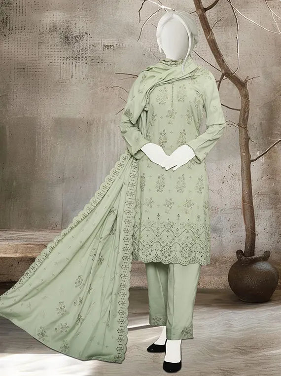 Amal by ABC Embroidered Slub Peach Collection 2025 (D-04)