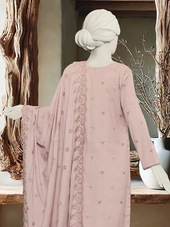 Amal by ABC Embroidered Slub Peach Collection 2025 (D-05)