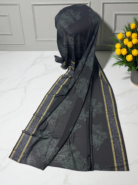 Ammar's Printed Jacquard Lawn Shawl Edit25 (25SH81-02)
