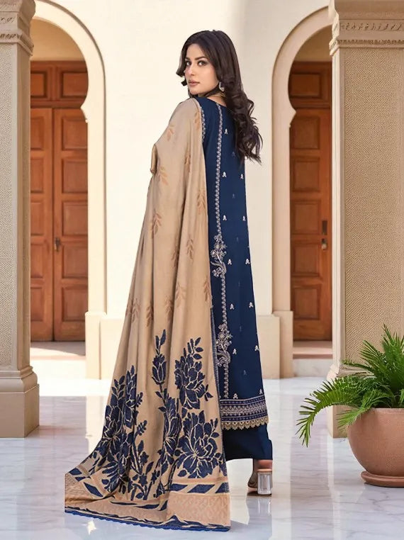 Anchal Embridered Zari Peach Collection 2025 By Wania (D-01)