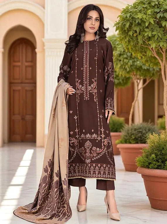 Anchal Embridered Zari Peach Collection 2025 By Wania (D-02)