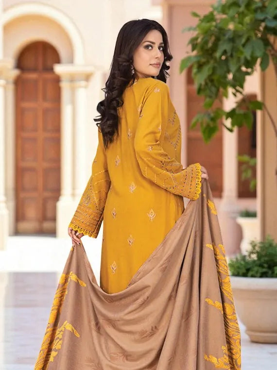 Anchal Embridered Zari Peach Collection 2025 By Wania (D-03)