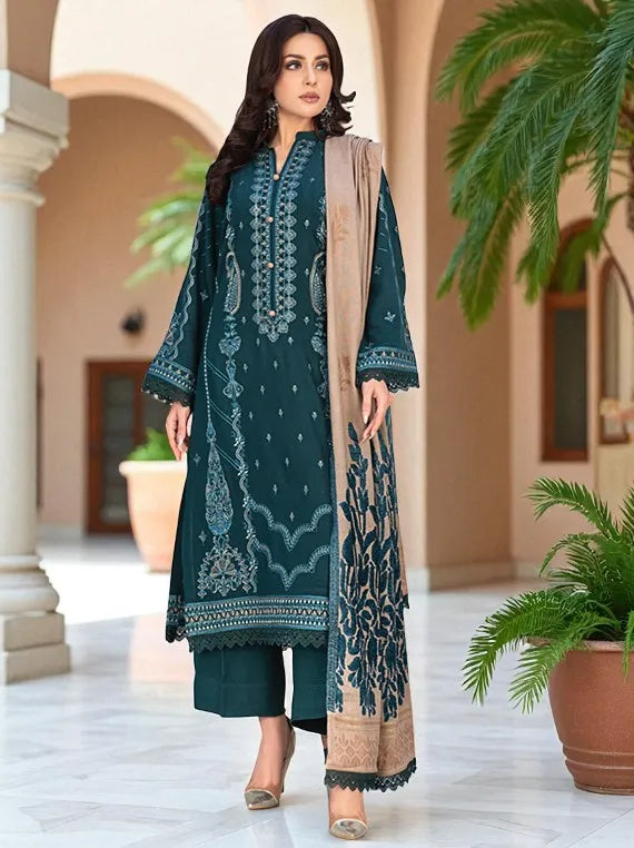 Anchal Embridered Zari Peach Collection 2025 By Wania (D-04)